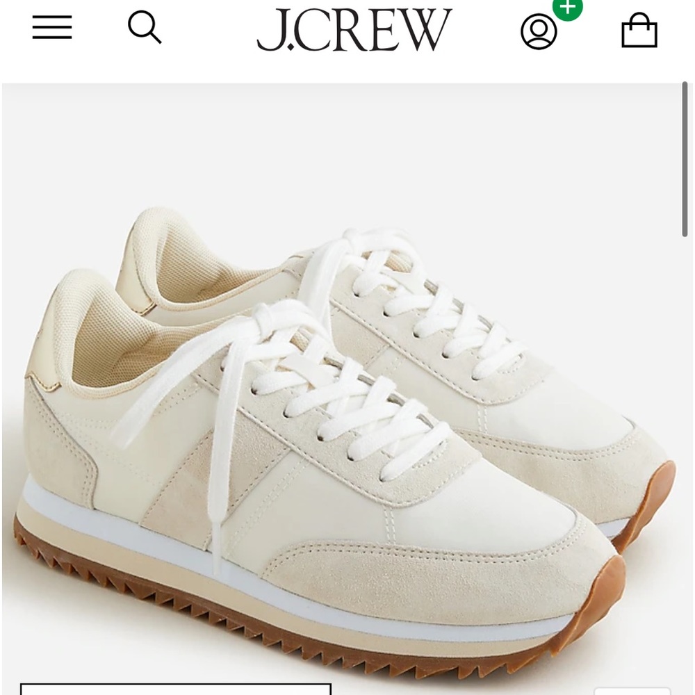J crew trainers in metallic